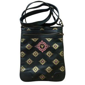 Disney Parks Mickey Mouse Monogram Letter Carrier Crossbody Bag Zipper Pockets
